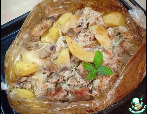 Кролик под соусом, запечённый в пакете Кролик под соусом, запечённый в пакете