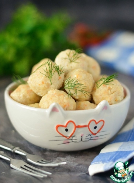 Куриные фрикадельки для детского меню