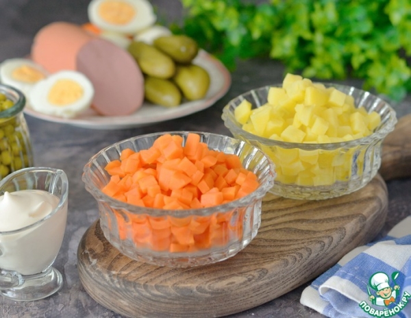 Овощи для "Оливье" за 15 минут Овощи для "Оливье" за 15 минут