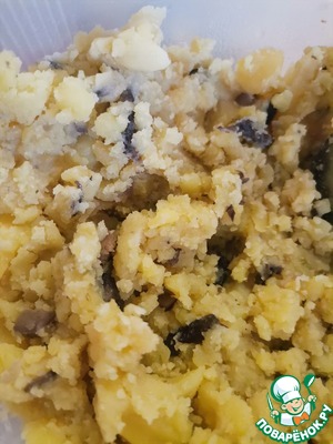 Ржаные вареники с картофелем и грибами