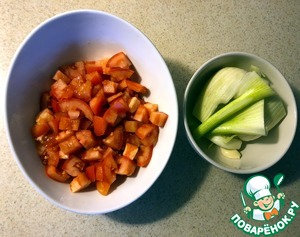 Салат из помидоров с тофу