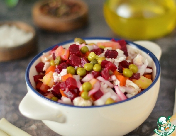 Винегрет с пекинской капустой и каперсами Винегрет с пекинской капустой и каперсами