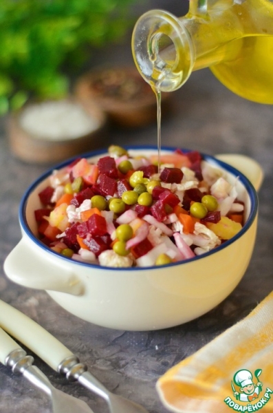 Винегрет с пекинской капустой и каперсами Винегрет с пекинской капустой и каперсами