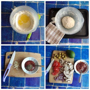 Постная пицца с авокадо Постная пицца с авокадо