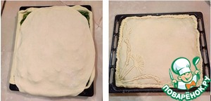 Пирог с ревенем и щавелем