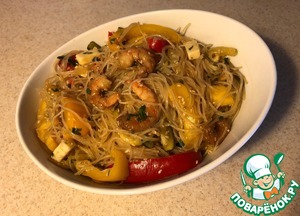 Фунчоза с креветками и манго Фунчоза с креветками и манго