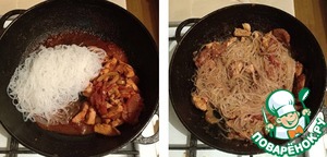 Фунчоза с курицей и овощами Фунчоза с курицей и овощами