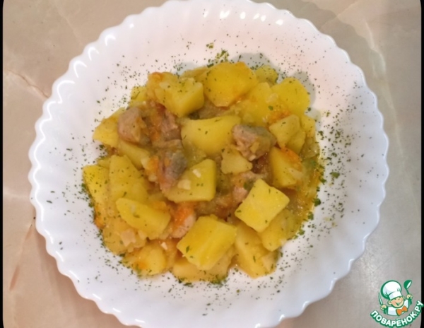 Картошка, тушеная с мясом Картошка, тушеная с мясом