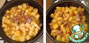 Картошка, тушеная с мясом Картошка, тушеная с мясом