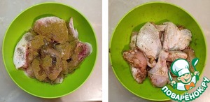 Курица с кабачками под чесночной корочкой