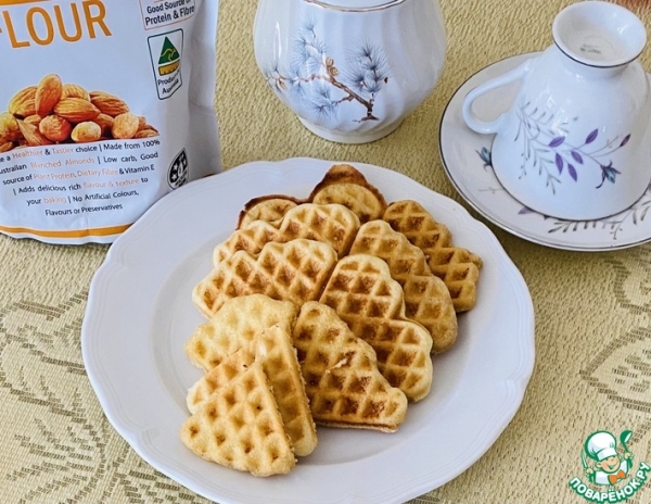 Миндальные вафли со стевией Миндальные вафли со стевией