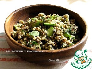 Мятный салат из киноа с зеленью Мятный салат из киноа с зеленью