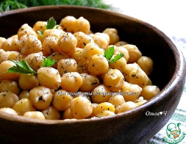Нут с оливковым маслом и базиликом Нут с оливковым маслом и базиликом