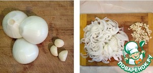 Паста с куриным филе и шампиньонами