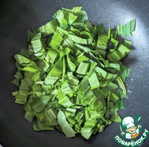 Паста со спаржей и черемшой