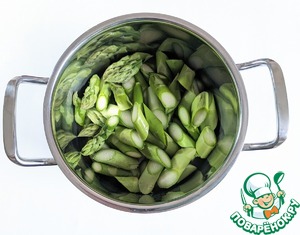 Паста со спаржей и черемшой