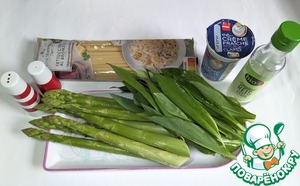 Паста со спаржей и черемшой