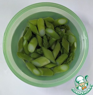 Паста со спаржей и черемшой