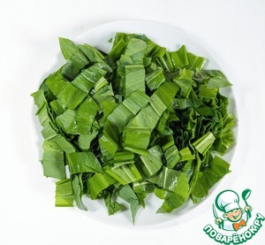 Паста со спаржей и черемшой