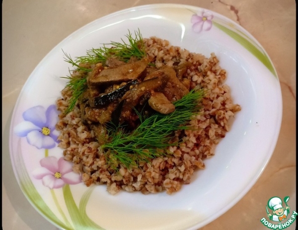 Подлива из печени с баклажанами