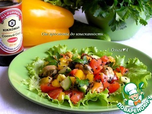 Салат с мидиями и овощами Салат с мидиями и овощами