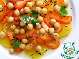 Салат с нутом и апельсином