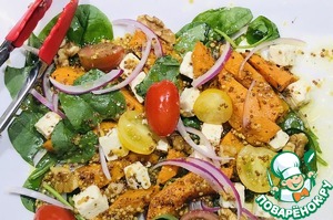 Салат с тыквой, шпинатом и заправкой Шерри Салат с тыквой, шпинатом и заправкой Шерри