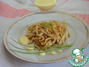 Сельдерей жареный с голландским соусом