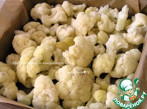 Запеченная цветная капуста с маслинами Запеченная цветная капуста с маслинами