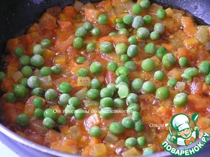 Жареный картофель с овощным рагу Жареный картофель с овощным рагу