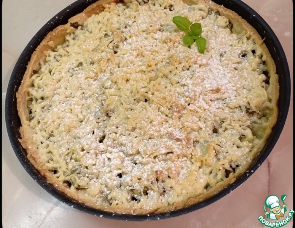 Песочный пирог со щавелем и ревенем Песочный пирог со щавелем и ревенем