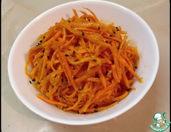 Морковча по-корейски с приправой