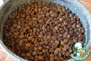 Салат из зелёной чечевицы