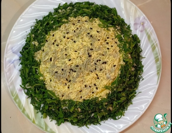 Салат с курицей, огурцами, сыром, яйцом Салат с курицей, огурцами, сыром, яйцом