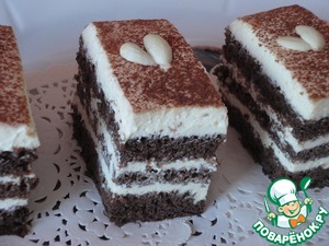 Шоколадный торт с творожно-апельсиновым кремом