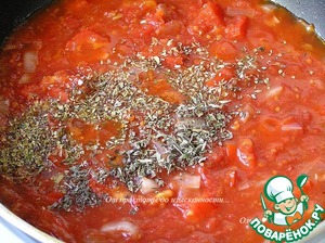 Закуска из яиц в красном соусе Закуска из яиц в красном соусе