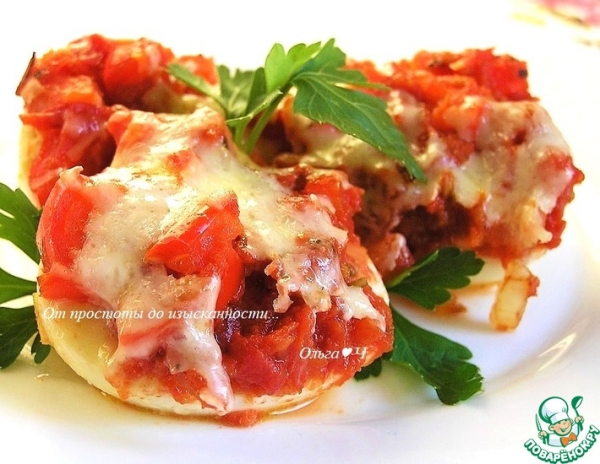 Закуска из яиц в красном соусе Закуска из яиц в красном соусе