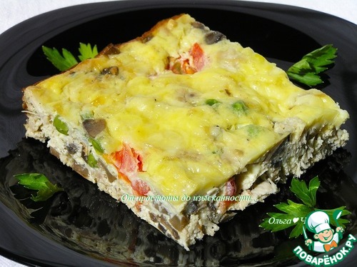 Фриттата с курицей и грибами Фриттата с курицей и грибами