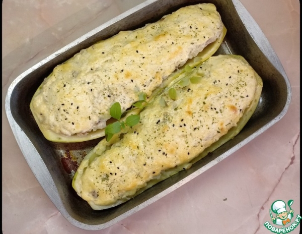 Кабачки, фаршированные рисом и грибами Кабачки, фаршированные рисом и грибами