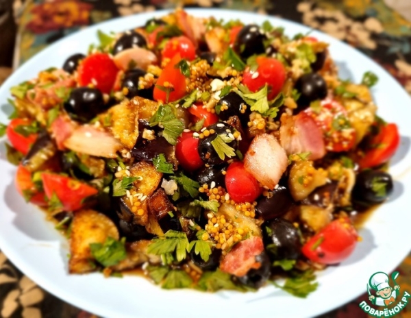 Салат из баклажанов c беконом Салат из баклажанов c беконом