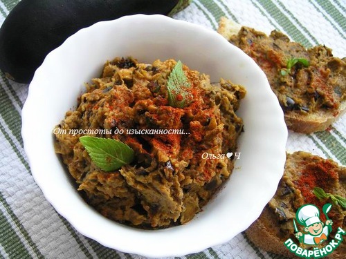 Баклажанный дип с мятой Баклажанный дип с мятой