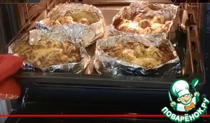 Фрикадельки с картофельным пюре в фольге Фрикадельки с картофельным пюре в фольге