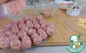 Фрикадельки с картофельным пюре в фольге Фрикадельки с картофельным пюре в фольге