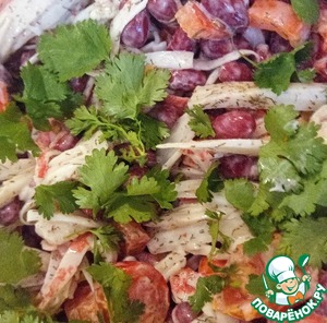 Крабовые палочки с фасолью Крабовые палочки с фасолью