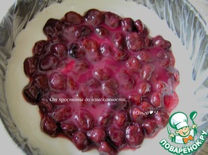 Творожно-зефирный торт с вишней