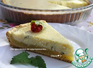 Творожный пирог с лимоном и мятой Творожный пирог с лимоном и мятой