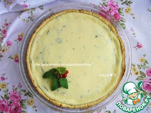 Творожный пирог с лимоном и мятой Творожный пирог с лимоном и мятой