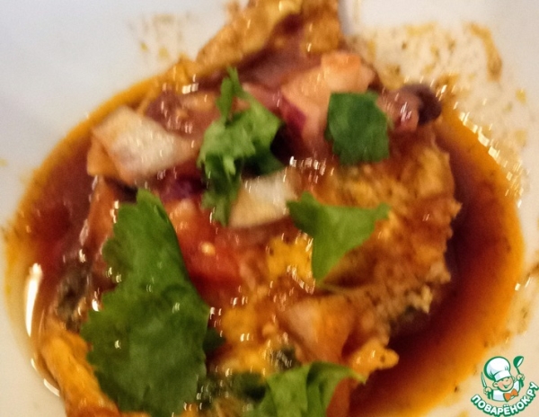 Омлет с карри и сальсой Омлет с карри и сальсой