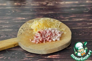 Рогалики с копчёной грудинкой и сыром Рогалики с копчёной грудинкой и сыром