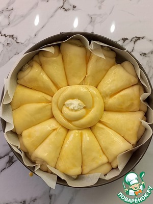 Отрывной пирог с творогом Отрывной пирог с творогом